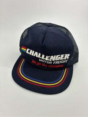 Vintage 80s/90s Challenger Motor Freight SnapBack Mesh Trucker Hat